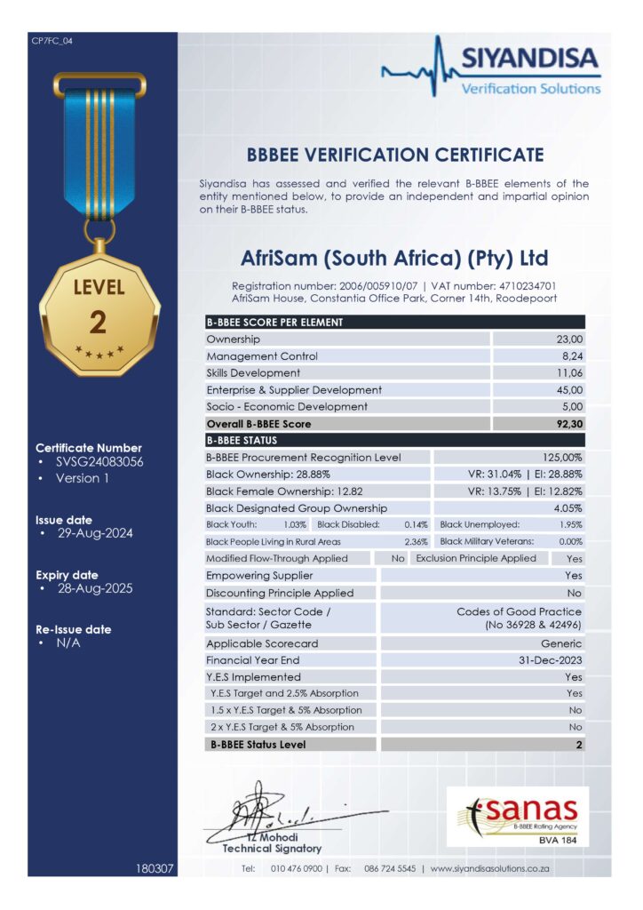 afrisam-bee-certificate-afrisam